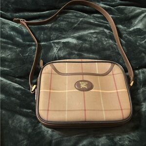 Burberry Beige and Brown Plaid Bag
